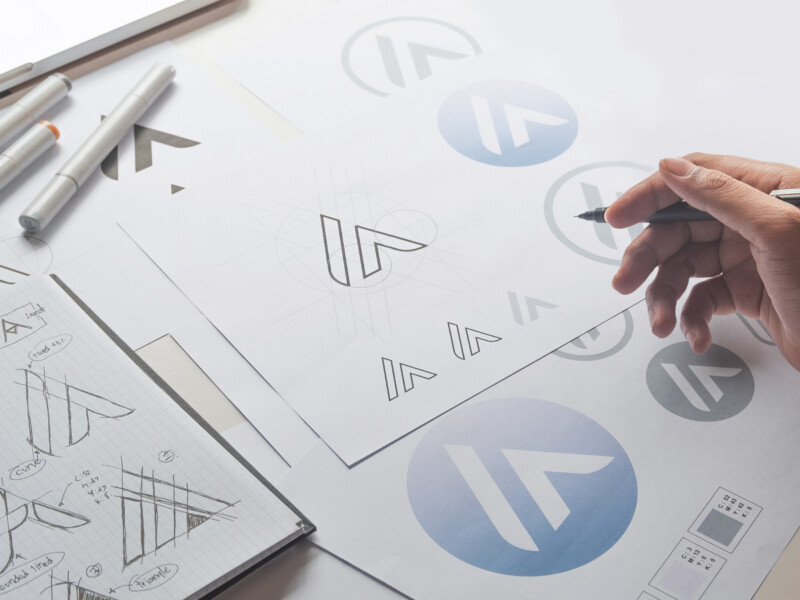Hand drawing logos