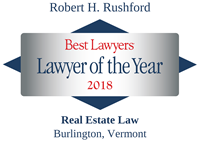 Award to Robert H. Rushford for Lawyer of the Year 2018 in Real Estate Law by Best Lawyers