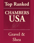 Logo of Top Ranked Chambers USA for Gravel & Shea