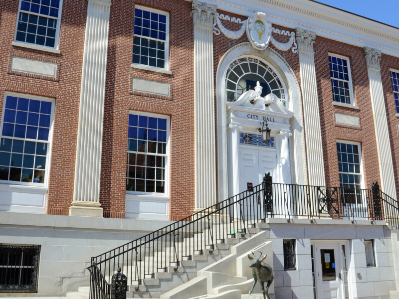Entrance of Burlington City Hall in Vermont