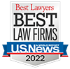 Best Lawyers Best Law Firms 2022 logo by U.S. News